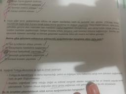 Bolge digina goclarin azalması
py Ulagim sistemlerinin goliomis
D) Tarımsal Üretimin artmas
E) Sanayi üretimin artması
8. Uzun yıllar tarım yerleşmesiyle nüfusu ve yaşam standartları belirli bir seviyede olan şehirler. 1750'deki Sanay
Devrimi'yle başta Batı Avrupa olmak üzere önüne geçilemez bir değişim yaşamışlar. Onca maden Kömüro, daha sonra
petrolden gücünü alan makineler ham maddeleri mamul maddelere dönüştürmüş, yeni sanayi kollan ortaya çıkmış ve
üretilen maddeler çeşitlenmiştir. Gelişen ticaretle birlikte dünyanın uzak kesimleri birbirine bağlanmıştır. Şehirler, yeni
ekonomik sistemin verimliliği ve bilimsel gelişmeler sayesinde daha çok insanın evi haline gelmiştir.
Metine göre sehirlerin nüfusunun artmasında aşağıdakilerden hangisinin etkisi daha azdır?
Ay Yeni iş kollarının ortaya çıkması
By Sanayileşme hareketinin başlamas;
Tarımsal faaliyetledn yapılması
pr Teknolojik gelişmelerin yaşanması
i Küresel ticaretin yapılması
9. Aşağıda Türkiye ekonomisi ile ilgili iki örnek verilmiştir,
• Türkiye'de transit kara ve deniz taşımacılığı, petrol ve doğalgaz boru hatlarının varlığı hem istihdam sağlamakta
hem de gelir oluşturmaktadır.
• Anadolu coğrafyası sahip olduğu doğal ve kültürel zenginlik alanları sayesinde her yıl önemli sayıda
turisti
da etki etmektedir
pekmektedir. Turizmin ülkeye doğrudan döviz girdisi sağlaması milli gelirin
Bu iki örnekten çıkarılabilecek ortak sonuç aşağıdakilerden hangisidir?