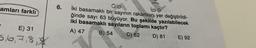 amları farklı
6.
6
iki basamaklı bir sayının rakamları yer değiştirildi-
ğinde sayı 63 büyüyor. Bu şekilde yazılabilecek
iki basamaklı sayıların toplamı kaçtır?
A) 47
B) 54
C) 62 D) 81
E) 92
E) 31
5,6,7,8,
