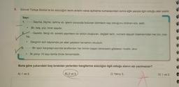 5.
Güncel Türkçe Sözlük'te bir sözcüğün terim anlamı varsa açıklama numarasından sonra eğik yazıyla ilgili olduğu alan yazılır.
Sayı:
1.
- Sayma, ölçme, tartma vb. işlerin sonunda bulunan birimlerin kaç olduğunu bildiren söz, adet.
e
2.
Bir, beş, yüz, bire