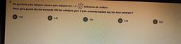 6.
Bir gazetenin yıllık satışının zamana göre değişimi f(x) = A.
Buna göre gazete ilk yılın sonunda 100 bin sattığına göre 2 yılın sonunda toplam kaç bin tane satmıştır?
(*) * fonksiyonu ile veriliyor.
A
140
B
145
150
D
156
E
160
