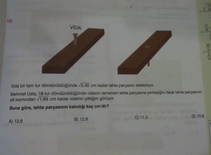 12 10. VIDA 10 17 10 10 Vida bir tam tur Ortaokul Matematik 12 10. VIDA 10 17 10 10 Vida bir tam tur Ortaokul Matematik
