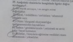 ya Hak
35. Abdallimelerin hangisinde Ogeler doğru
aynimur
was boyok sermaye, / en zengin mis
dogruluktur
Bayat,/ mokifatini / zorluklara tahammol
edeplere verir
es Otizm / duygusal okuryazarlıgın
gelişmemesinden kaynaklanır.
DJ Sadece / gördüklerimizle / yetinirsek ne zevki
kali/ hayal kurmanın
E) Milletler, / bireylerin eğitimine verdikleri onem
derecesinde / yükselirler