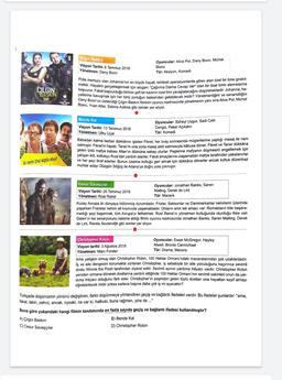 Cilgin Baskin
Vizyon Tarihi: 6 Temmuz 2018
Yönetmen: Dany Boon
Oyuncular: Alice Pol, Dany Boon, Michel
Blanc
Tür: Aksiyon, Komedi
Polis memuru olan Johanna'nin en büyük hayali, tehlikeli operasyonlarda görev alan özel bir time girebil-
mektir. Hayalini ger