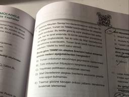 MÜCADELE
Ja Cepheler
KTO
39
ES
Ismet Paşa "Biz Mond-
dik. Bu yüzden devlet
ine saygı göstermesi
1
10. Milli Mücadele
1. Maarit Kon
11. Mustafa K
argulamak,
ek,
MIL Teklif-N
Sakarya Meydan Savaşı'nın kazanılmasının ardından iti-
laf Devletleri, Yunan ve TBM