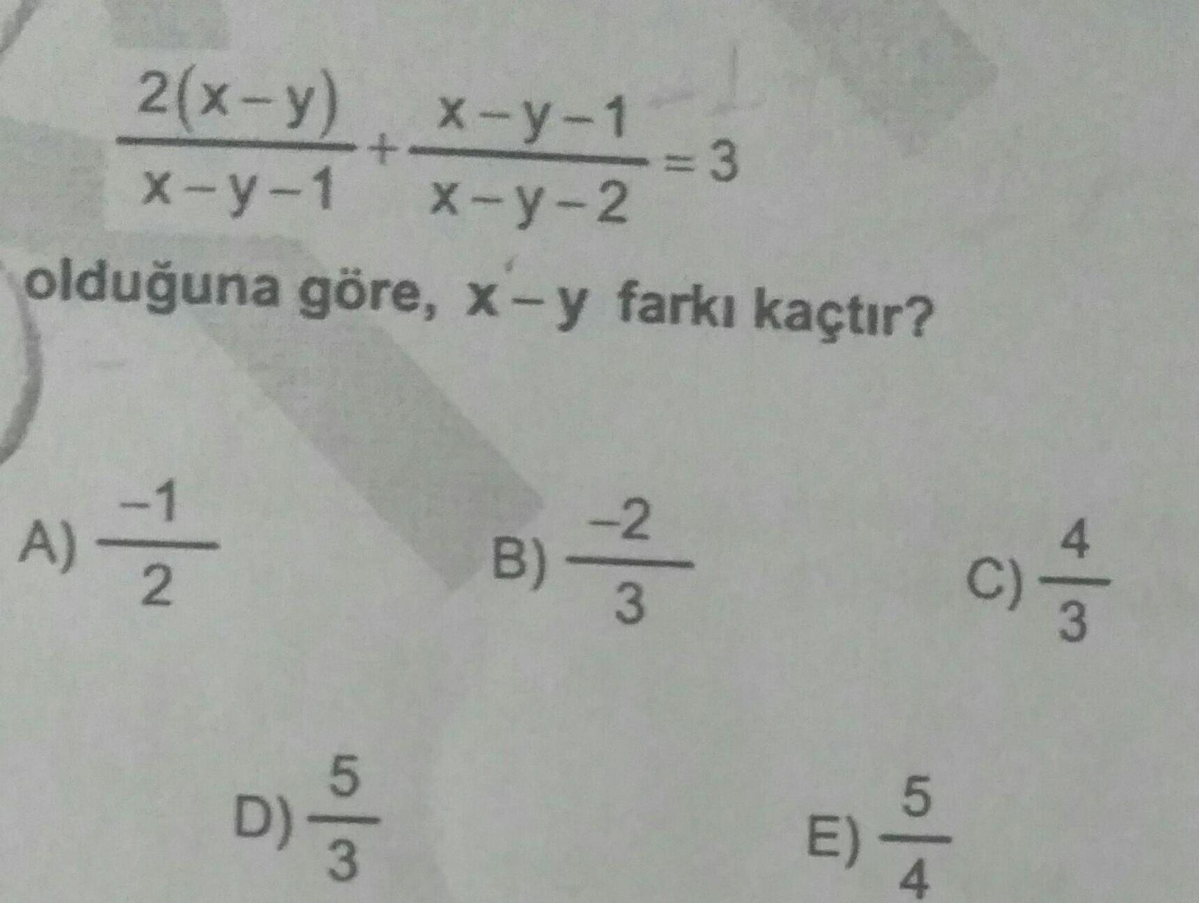 2 X Y X Y 1 3d3 X Y 1 X Y 2 Olduguna Gore X Lise Matematik