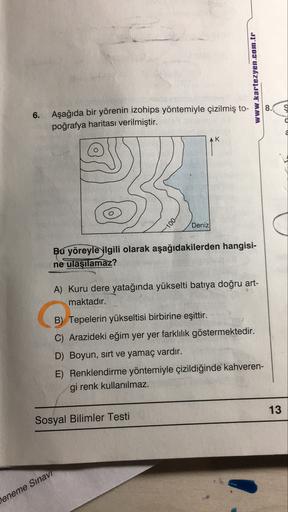 www kartezyen com tr 6 00 asagida bir yorenin izoh cografya