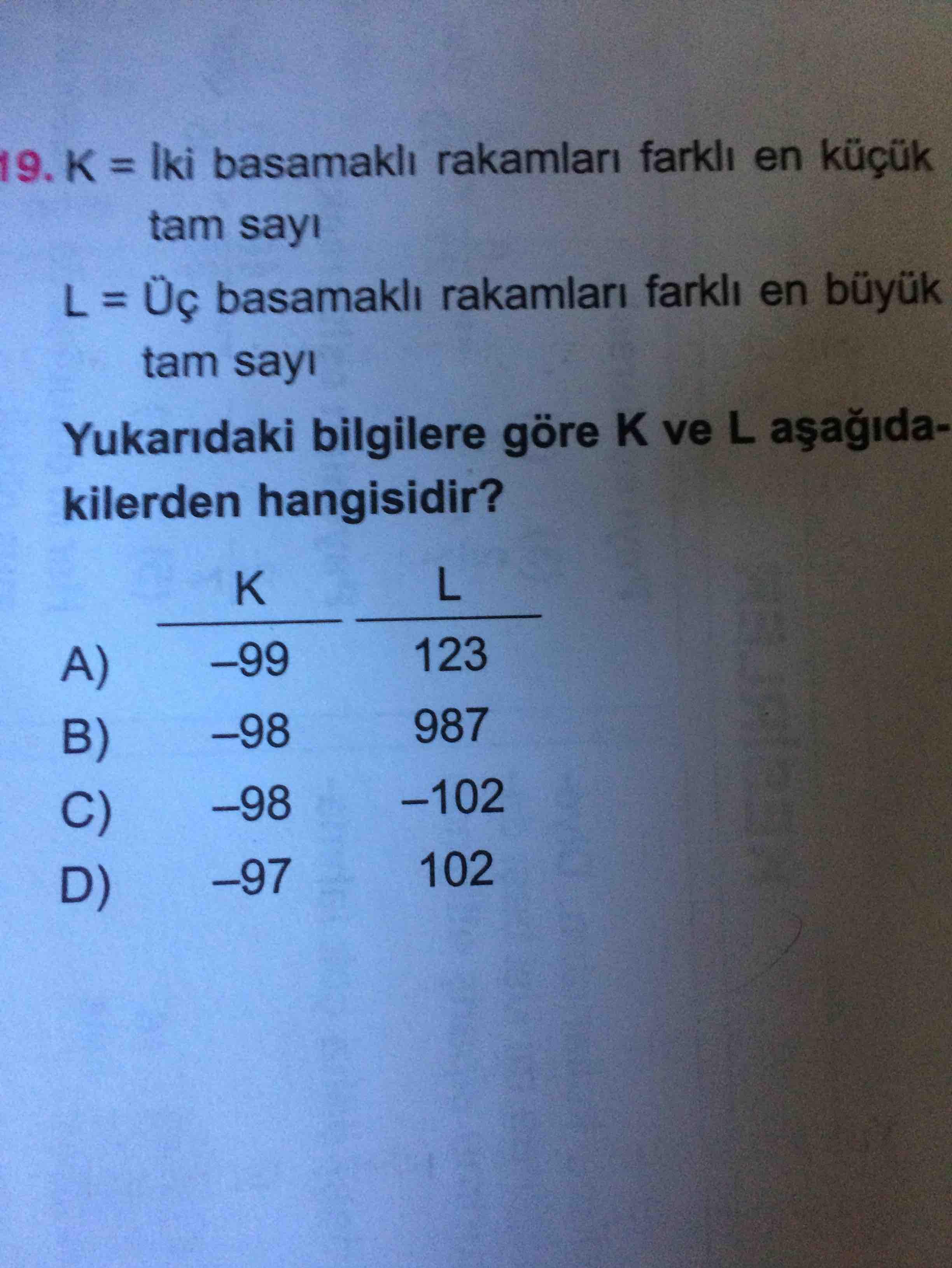 19 k lki basamakli rakamlari farkli en ortaokul matematik
