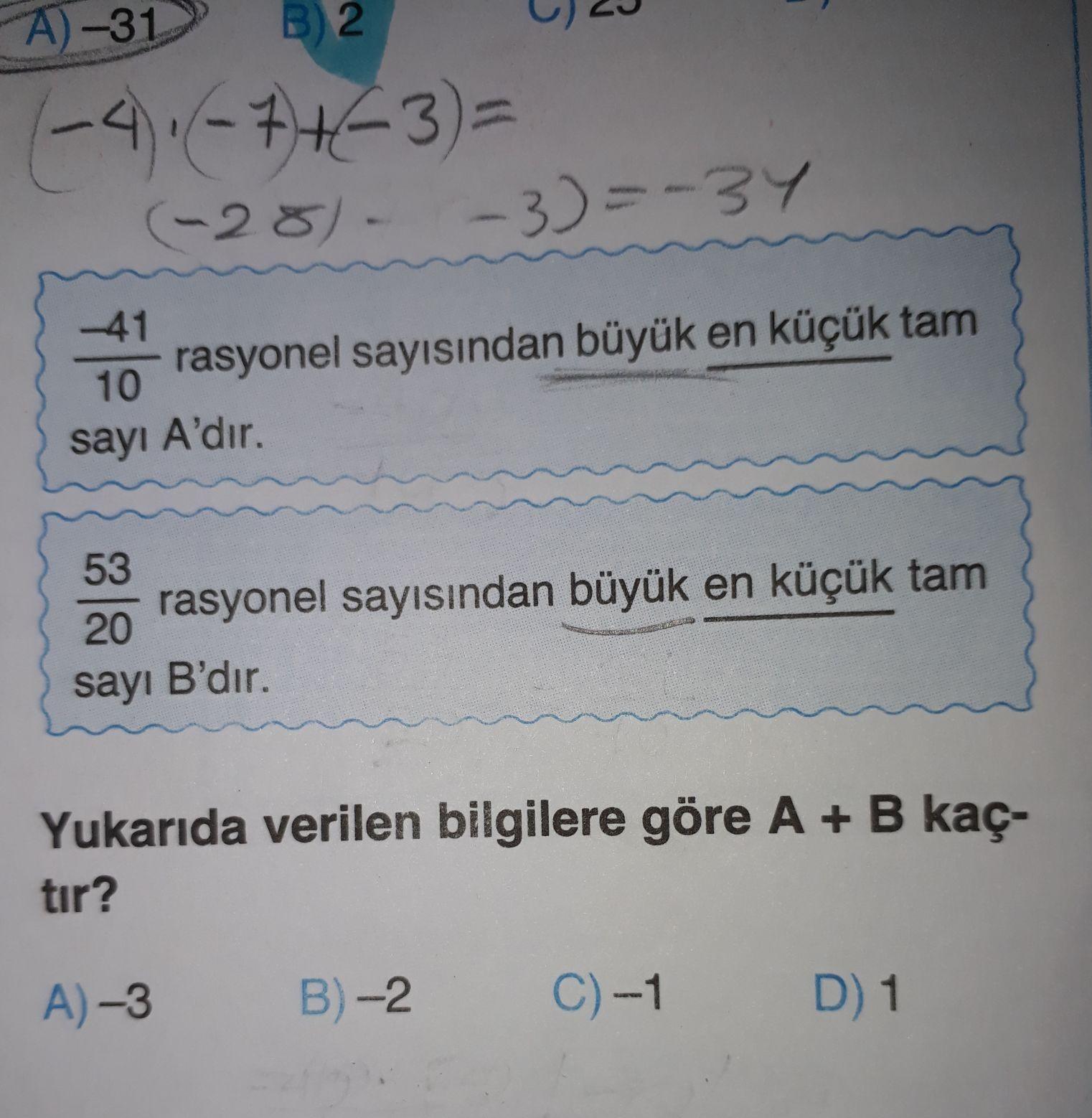 a 31 b2 7 4 6 7 28 2 3 3 34 10 ortaokul matematik