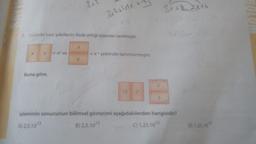 3x
342+u1x +
3x+&2x+6
2. Aşağıda bazı şekillerin ifade ettiği işlemler verilmiştir.
--
=x' ve
=x" şeklinde tanımlanmıştır.
Buna göre,
2.
10
işleminin sonucunun bilimsel gösterimi aşağıdakilerden hangisidir?
A) 2,5.103
B) 2,5.105
01,25.103
D) 1,25.105
