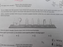 hx
Bir olayın olma olasılığı
Istenen olası durumlann sayısı
Tüm olası durumlann sayısı
Su sivi hâlden kat hâle geçerken hacmi %8 ile %10 arasında artar. Ağzı kapalı cam bir isenin içerisindeki suyun don
muş durumdaki hacmi, sişenin hacminden fazla olursa bu suyun donması durumunda cam sa patlar
Zehra, sürahinin içindeki 1400 ml suyun tamamını aşağıda hacimleri verilen boy cam siseler arasindan rastgele sech
birine koymuştur
su
1600 ml
1550 ml
1500 ml
1450 ml
1400 mi
Zehra bu şişenin kapağını kapatıp şişeyi derin dondurucuya koymuştur.
Buna göre içerisindeki su donduktan sonra şişenin patlama olasılığı kaçtır?
B) }
c) 3
A) }
o)
14
8: anne
b= baba
3 Bir olayın olma olasılığı =
Istenen olası durumların sayısı
Tüm olası durumların sayısı
