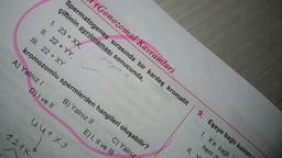 I. 23 + XX,
II. 22 + YY,
(Gonozomal Kavramlar)
Spermatogenez sırasında bir kardeş kromatit
çiftinin ayrılmaması sonucunda,
22tX
uutxy
III. 22 + XY
kromozomlu spermlerden hangileri oluşabilir?
A) Yalnız! B) Yalnız II
C) Yalnız
D) I ve II
E) I, II ve III
II. V
I. X'e bağlı
hem di
9. Eşeye bağlı kalıtım