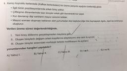 UULI
1. Kamçı kuyruklu kertenkele (Kafkas kertenkelesi)'nin üreme periyodu aşağıda özetlendiği gibidir.
• İlgili türün popülasyonlarında erkek birey yoktur.
Çiftleşme dönemlerinde bazı bireyler erkek gibi davranarak kur yapar.
• Kur davranışı dişi canlıların mayoz sürecini tetikler.
Mayoz sonrası oluşması beklenen dört yumurtadan ikisi kaybolur,diğer ikisi kaynaşarak zigotu, zigot ise embriyoyu
oluşturur.
Verilen üreme süreci değerlendirildiğinde,
I. Yeni birey döllenme gerçekleşmeden meydana gelir.
II. Oluşan bireylerin değişen ortam koşullarına adaptasyonu ana canlı ile aynıdır.
III. Oluşan bireyler arasındaki morfolojik farklılık modifikasyon ile açıklanır.
yorumlarından hangileri yapılabilir?
E) I ve III.
D) I ve II.
C) Yalnız III.
B) Yalnız II.
A) Yalnız I.
(