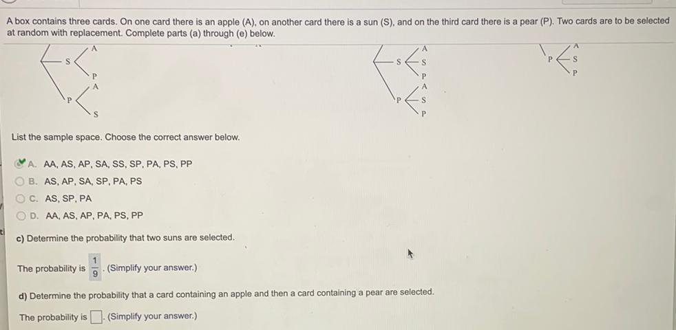 A Box Contains Three Cards On One Card There Is An App Math