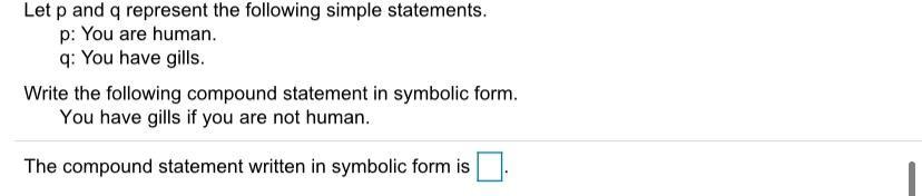 Let P And Q Represent The Following Simple Statements Math