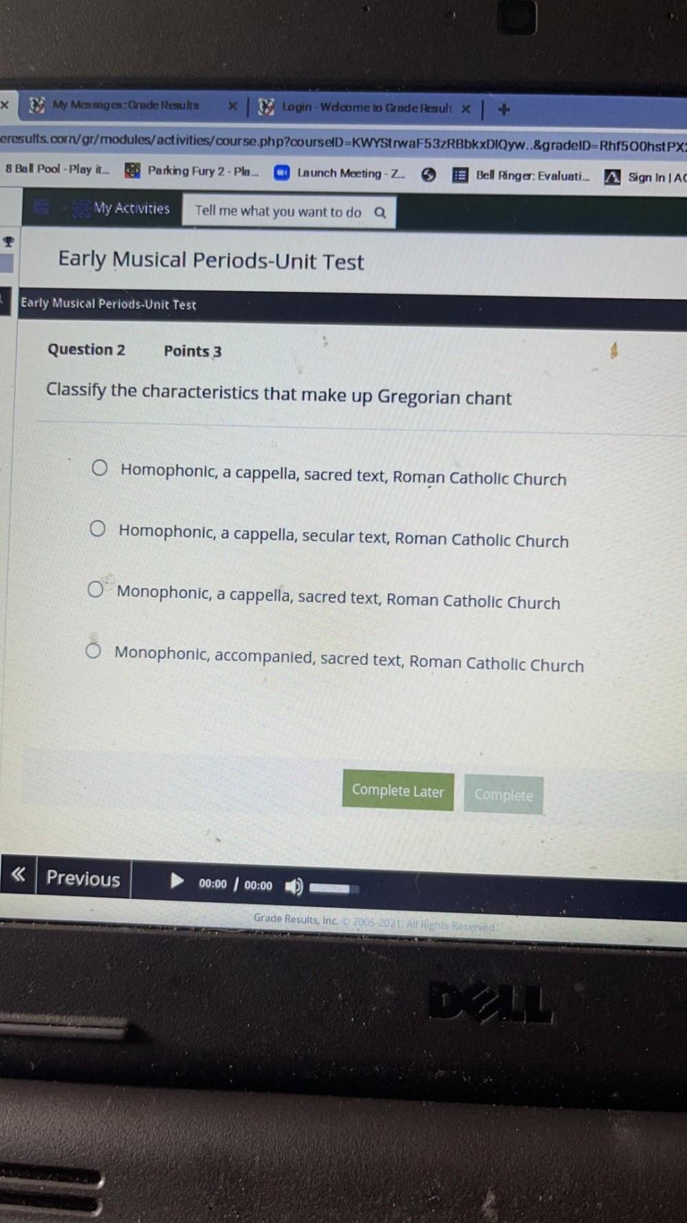 X My Messages Grade Results Login We Inorganic Chemistry
