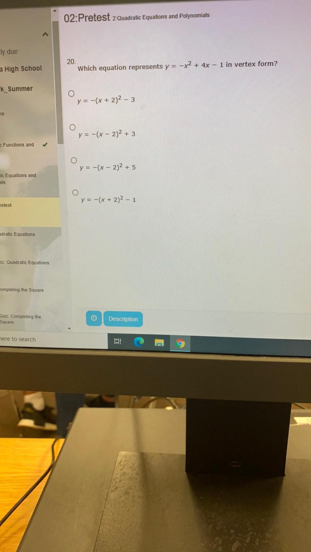 02 Pretest 2 Quadratic Equations And Polynomials Cly Du Math