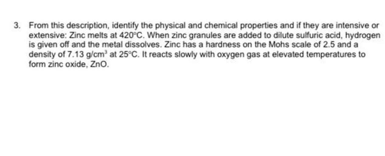 3. From this description, identify the ph... Physical Chemistry
