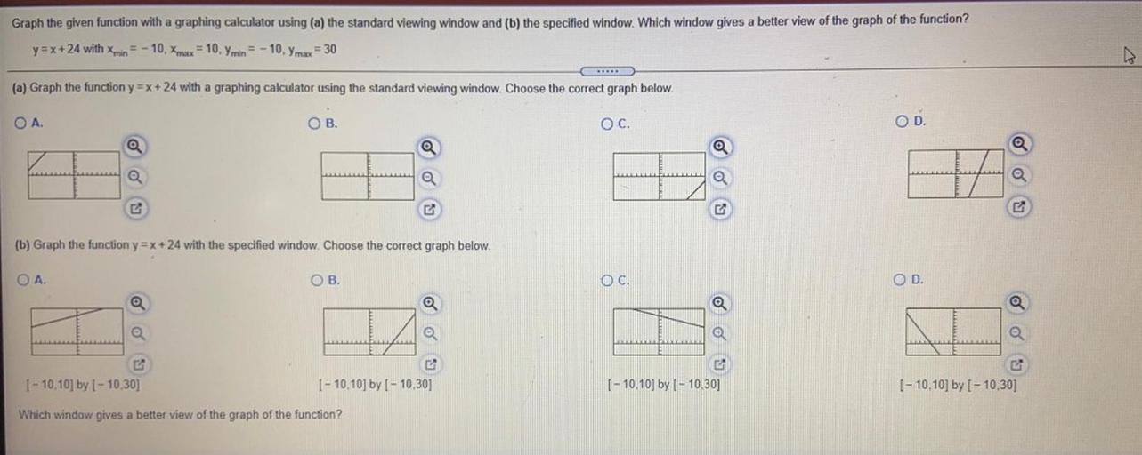 Graph the given function with a graphing calculator usi... Math
