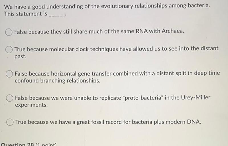 We have a good understanding of the evolutionary rel... Biology