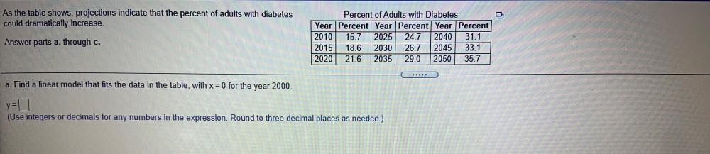 As The Table Shows Projections Indicate That The Perce Math