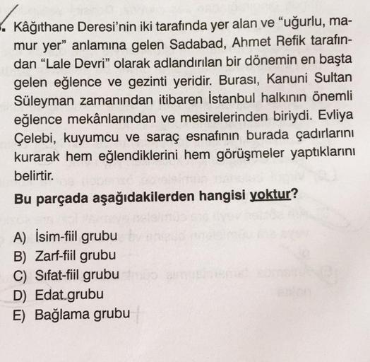 Kâğıthane Deresi'nin iki tarafında yer alan ve “uğurlu, ma-
mur yer” anlamına gelen Sadabad, Ahmet Refik tarafın-
dan “Lale Devri" olarak adlandırılan bir dönemin en başta
gelen eğlence ve gezinti yeridir. Burası, Kanuni Sultan
Süleyman zamanından itibaren