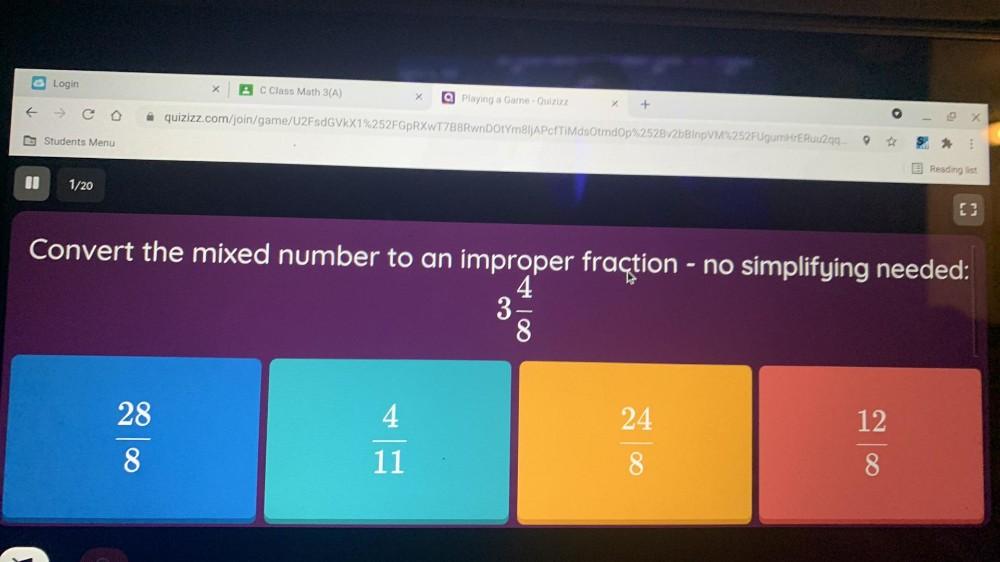 Login X C Class Math 3 A Playing A Game Quizizz Qui Math