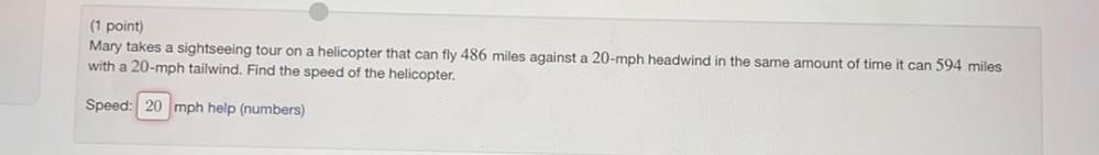  1 Point Mary Takes A Sightseeing Tour On A Helicopter Math