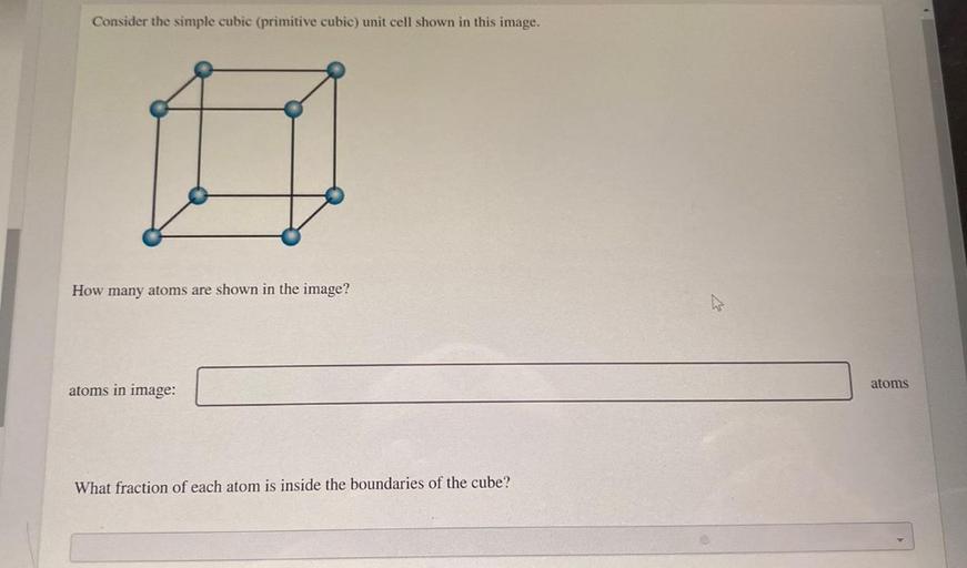 Consider the simple cubic (primitive cubi... Physical Chemistry