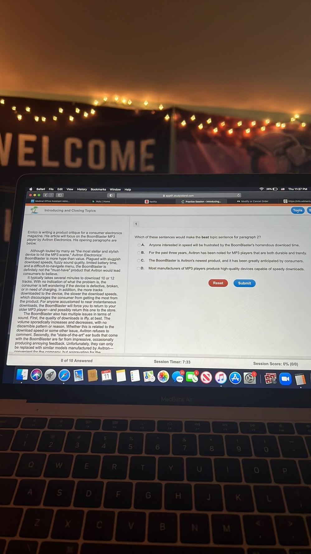 WELCOME Safari File Edit View History Bookmarks Wind Biology