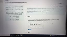<Chapter 9
Freezing-Point Depression and Boiling-Point Elevation
6 of 11
A Review Constants Periodic Table
The changes in boiling point (AT) or freezing point (AT)
in degrees Celsius from a pure solvent can be determined
from the equations given here, resp