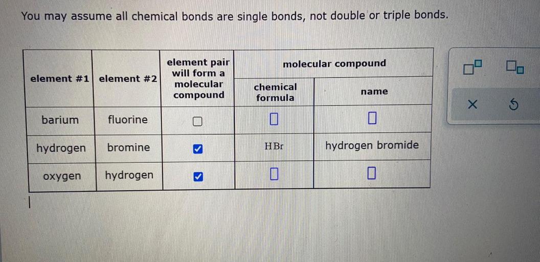 You may assume all chemical bonds are si... Chemistry
