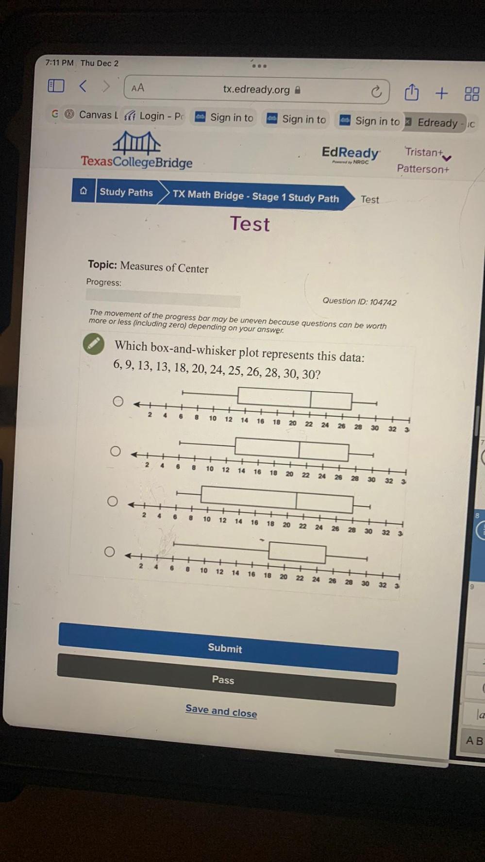7 11 PM Thu Dec 2 AA Tx edready 0 Und Sign In Math