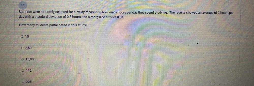 11 Students Were Randomly Selected For A Study Measurin Math