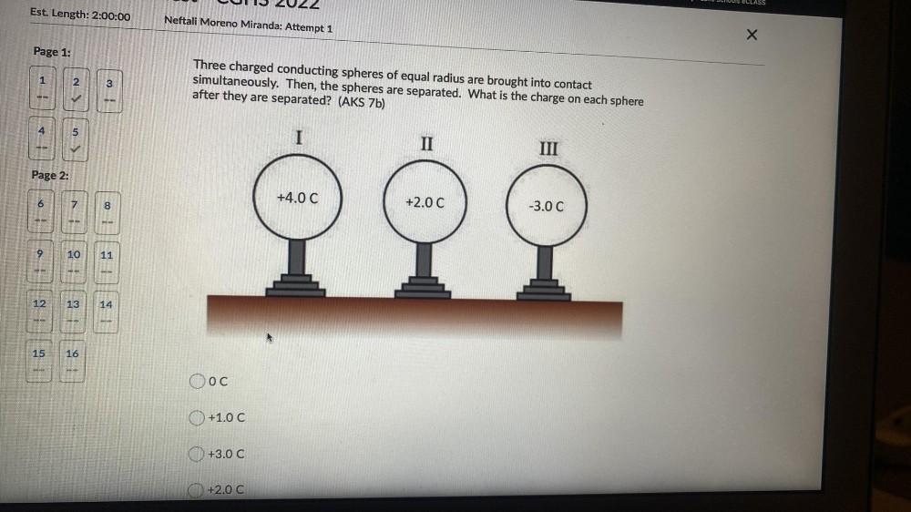 U13 2022 U JUOUS CULASS Est. Length: 2:00:00 Neftali... - Physics