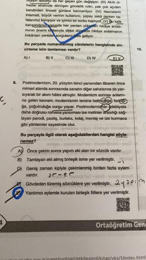 da her geçen gün değişiyor. (III) Akıllı ci-
hazlar etrafında dönüşen gündelik rutin, pek çok açıdan
kendinden önceki günlere benzemiyor. (IV) Nesnelerin
interneti, büyük verinin kullanımı, yapay zekâ derken ka-
falarımız karışıyor ve içimizi bir korku kap