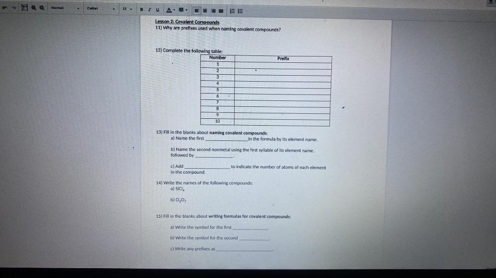 Saa Normal Carb 12 BT A EEEE Lesson 2 C Organic Chemistry