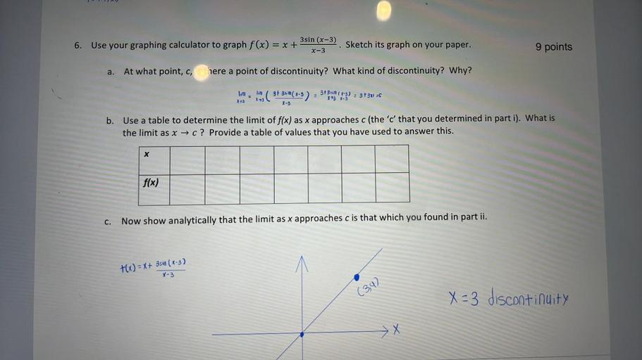 3sin (x3) 6. Use your graphing calculator to graph f(x... Math