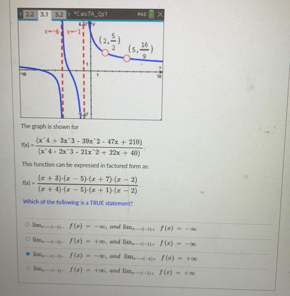 2 2 3 1 3 2 CalcTA Qz1 RAD 2 5 16 10 10 The Grap Math