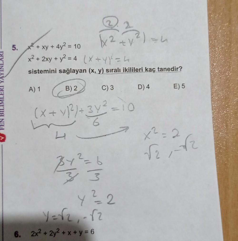 X2 Y 2 Su 2 5 Xy 4y2 10 X2 2xy Lise Matematik x2-y-2-su-2-5-xy-4y2-10-x2-2xy-lise-matematik