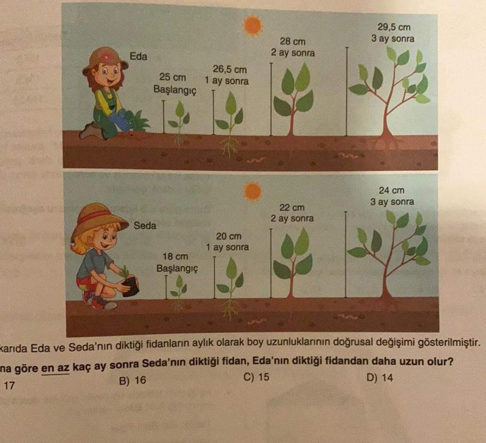 29,5 cm 3 ay sonra 28 cm 2 ay sonra Eda 2&hellip; Ortaokul