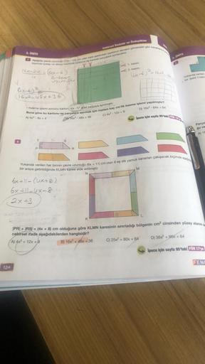 Cebirset ifadeler ve Özdeşlikler
3. UNITE
7 Aga Goreng (18-24) dimatan karo poklindeki kartonun tamami görseldeki gibi kena
3. ONITE
bimde yatay ve diky kolorek birbirine okaresel parçalara aynlacaktir.
1. kesim
1
16x-24 - Eux-6)
2. kesim
= 162
(xs)?
4
Yuk