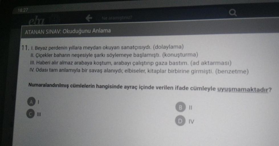 18 27 Cha Ne Aramistiniz ATANAN SINAV Okud Ortaokul T rk e
