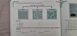 23. Kargımlann tanecik boyutlarına gore sınıflandinimas poklideki gibidir
26
Tanecik Boyutuna Göre Karışımlar
Cozelti
Kolloid
Süspansiyon
Buna göre,
%100 g
1. Sogam,
2. Tartan alb
kan serumu,
Il carnurlu su,
lil, deniz suyu
kangımlarındaki dagilan maddelerin tanecik boyutlarının büyükten kaçage dogru sıralaması asagutanlardan
hangisidir?
A) > if > IN
B) If > > Ill
C) II >
D) >> 11
E) Ill> >
6. Balon prin apa
Buna gore Bugre si hac
A) 1
8,2
