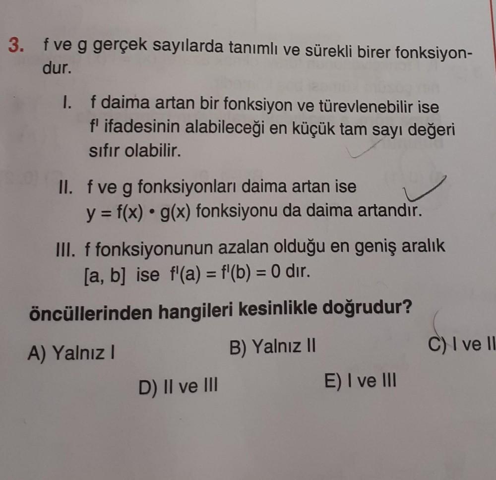 3. fve g gerçek sayılarda tanımlı ve sürekli - Lise Matematik