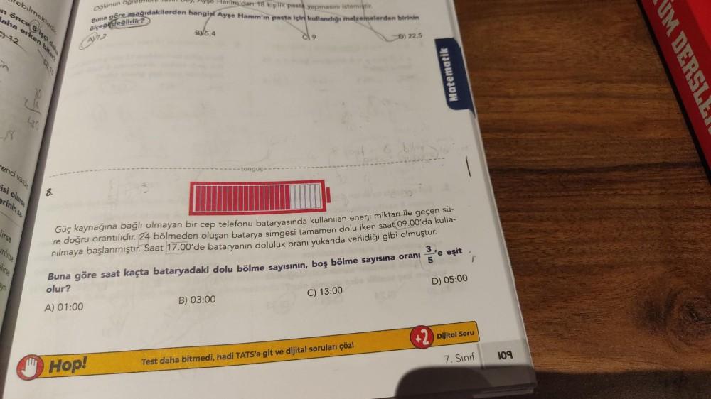 Hanima'dan 18 kişilik pasta yapması istem... - Ortaokul Matematik