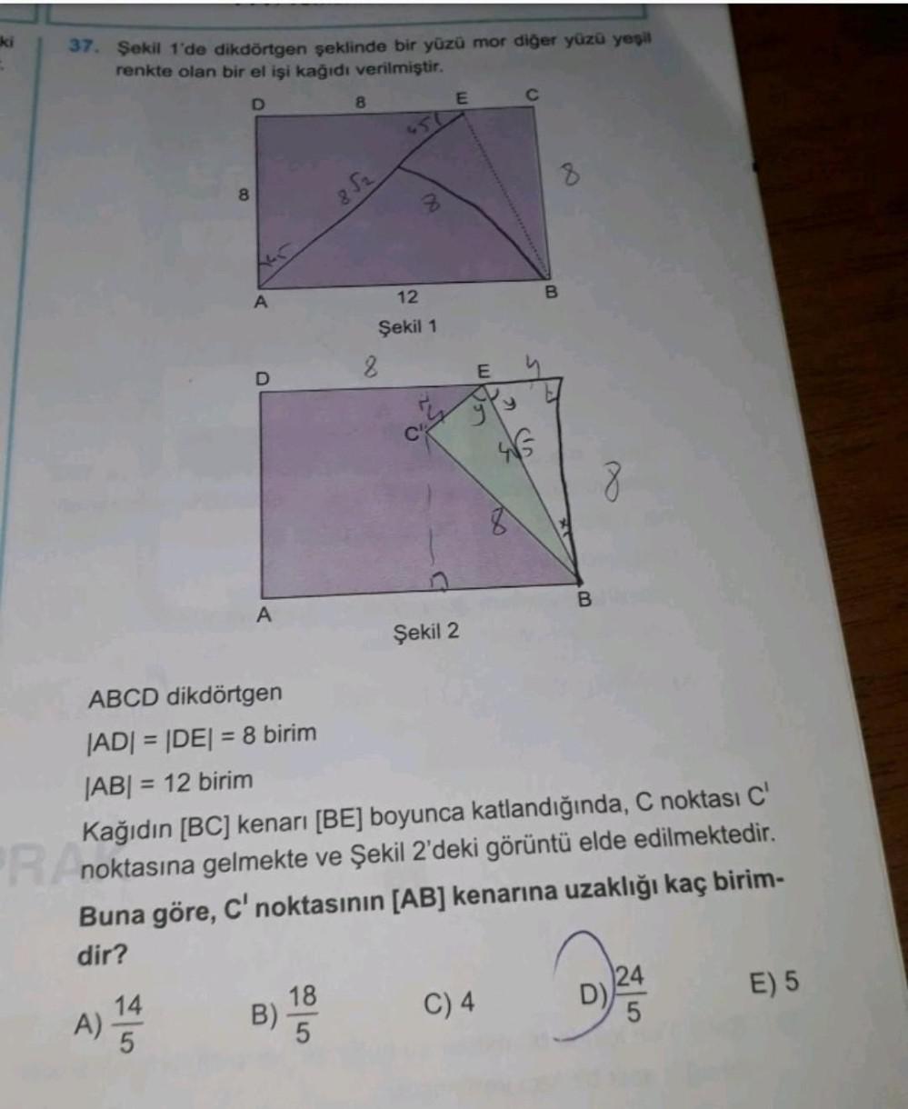 Üçgenlerde Eşlik ve Benzerlik Soruları ve Cevapları, Soru Çözümü, Soru  Bankası - Kunduz