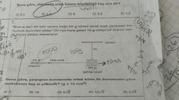 Buna göre, cisimlerin ortak hızının büyüklüğü kaç m/s dir?
Szote
A) 2,5
B) 26
C) 3
D) 3,5
E) 4,2
Ø
sm
7.
Távana asılı bir ipin ucuna bago 90 g kütteli tanta blok sokidoki ko-
numda dururken yatay 100 m/s hızla gelen 10 g kütleli bir memmi tan-
bios
sa bloga çarpıp saplanryor.
70
tor
tarvan
3442
ip
400
5, 2+1
10
2.
1000
100g
z
10.9
100 m/s
10n/s
Soule
mermi
00
tahta tolok
Buna göre, çarpma sonrasında ortak kütto I konumuna göre
maksimum kag m yüksolo? ( - 10 m/s)
26
A) B
B) 10
C) sva
D) 10/2
E) 22