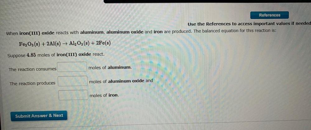 References Use the References to access i... Physical Chemistry