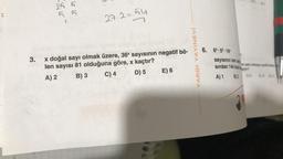 25.
ñ
F
27.2=54
6. 63.52 . 164
3.
x doğal sayı olmak üzere, 36* sayısının negatif bö-
len sayısı 81 olduğuna göre, x kaçtır?
A) 2 B) 3 C) 4 D) 5 E) 6
YARGI YAYINEVİ
sayısının tam sa
sindan 144 fazla
A) 1
B) 2
