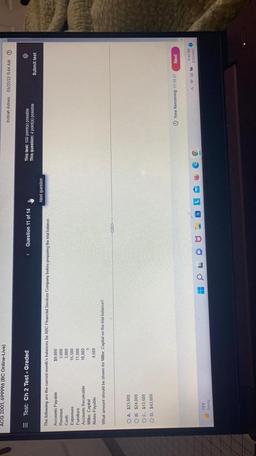 The following are the current month's balances for ABC Financial Services Company before preparing the trial balance.
Accounts Payable $9,000
Revenue $3,000
Cash $3,000
Expenses